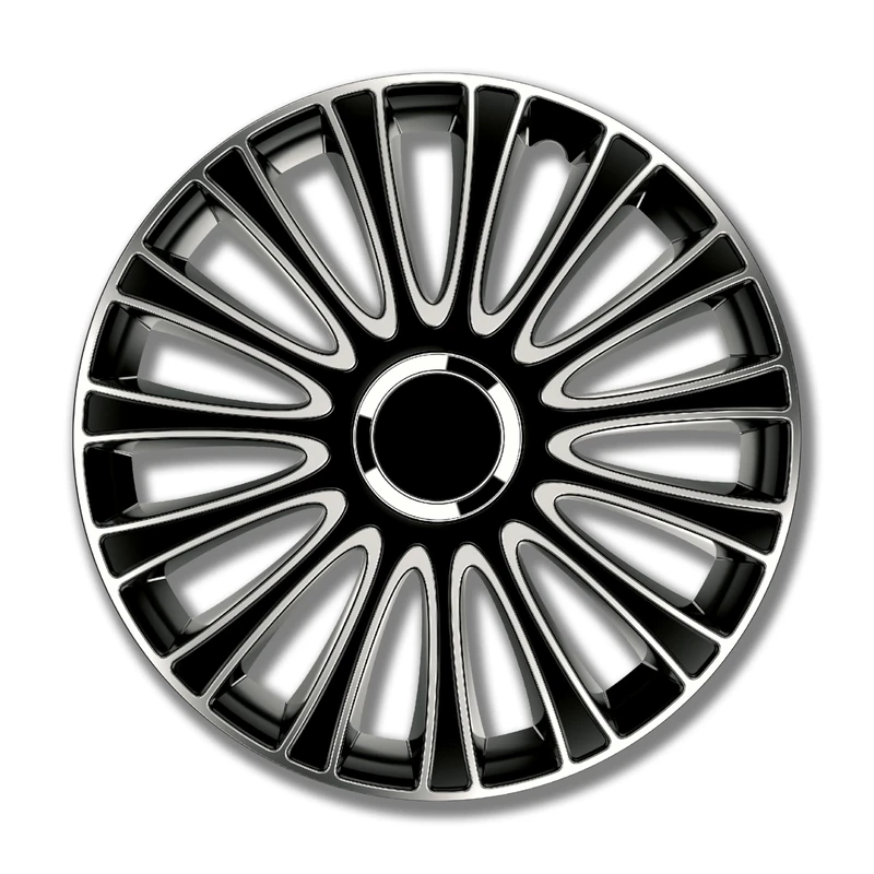 Petex LeMans Pro RB543516 Decorative Hubcap 16 Inches Two Layers of Paint ABS Plastic Black - Car Wheel Trims (Set of 4)