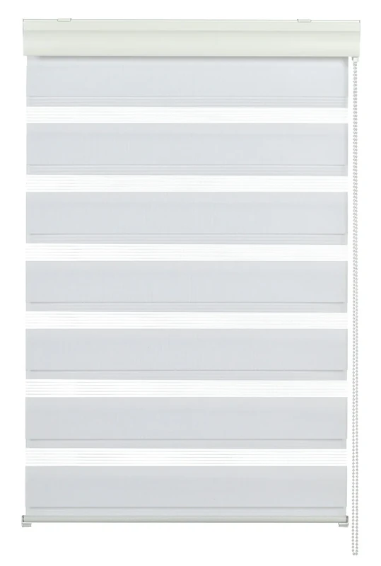 Gardinia Day and Night Double Roller Blind with Aluminium Box, White, 80 x 160 cm