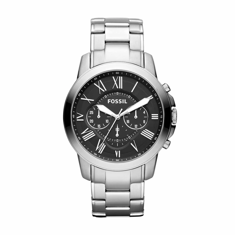 Fossil Grant Watch for Men, Quartz Chronograph movement with Stainless steel Strap