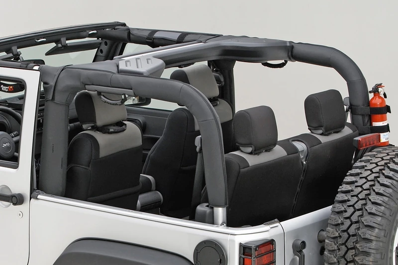 Rugged Ridge 13613.02 Roll Bar Cover Blk Poly 07-12 - Image 1