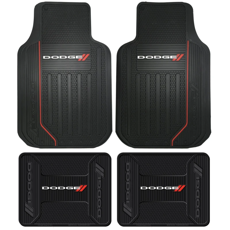 U.A.A. INC. Elite Series Front & Rear Car Truck SUV Seat Rubber Floor Mat for Dodge RAM