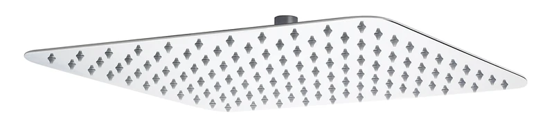 Hudson Reed HEAD45 ǀ Modern Bathroom Slim Stainless Steel Square Fixed Shower Head, 56mm x 400mm, Chrome