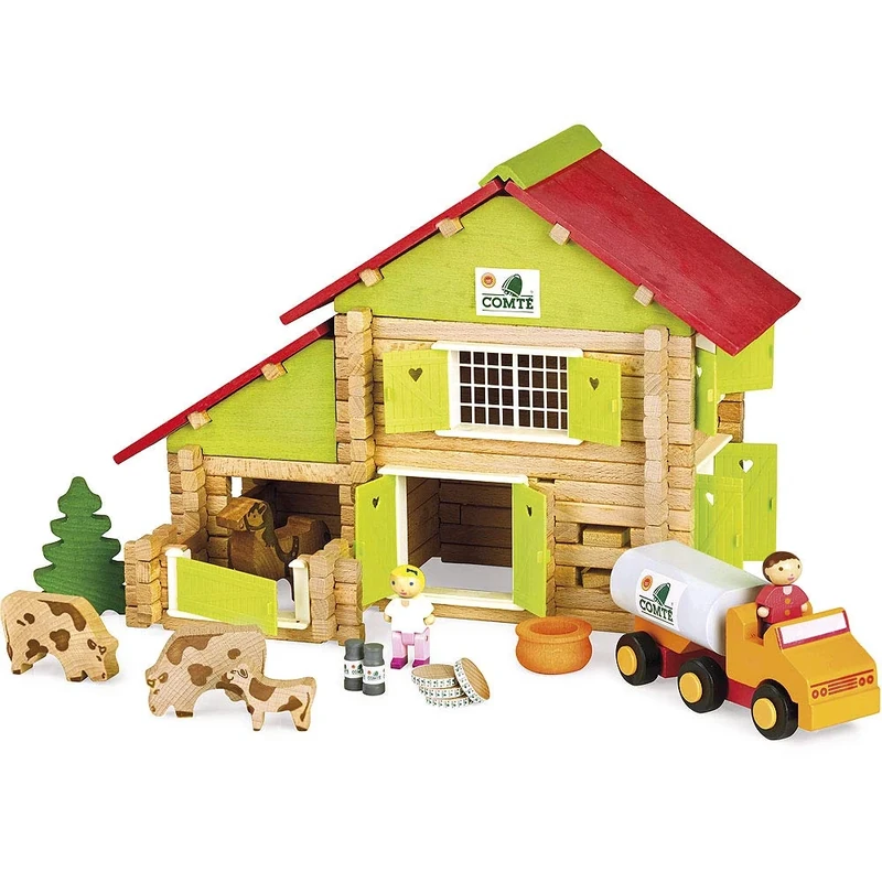 Jeujura JeujuraJ8054 Farm Wooden Construction Kit (180-Piece)