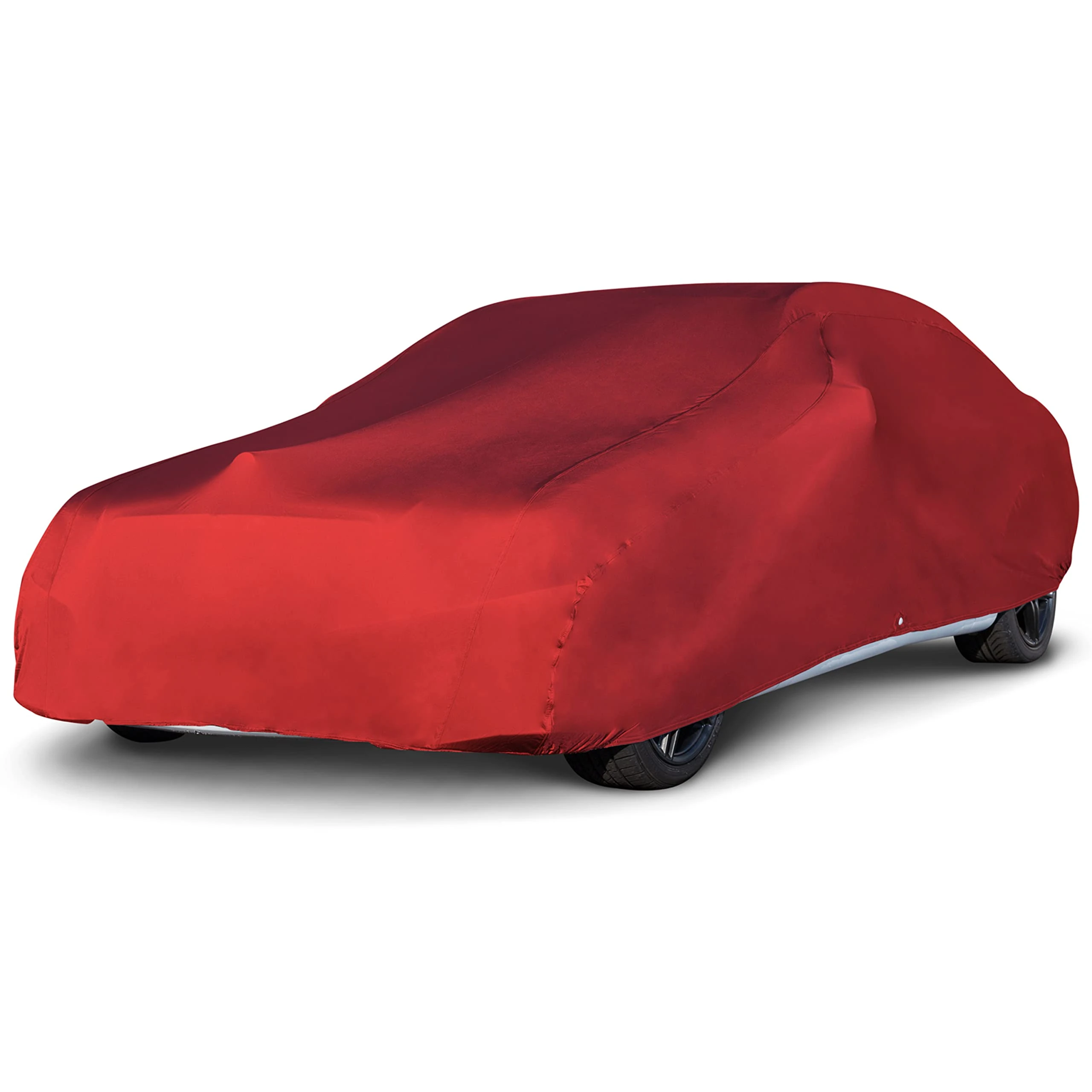 Budge Soft Stretch Car Cover Indoor Fits Cars up to 14' 2" Long, RSC-2 (Nylon and Polyester, Red)