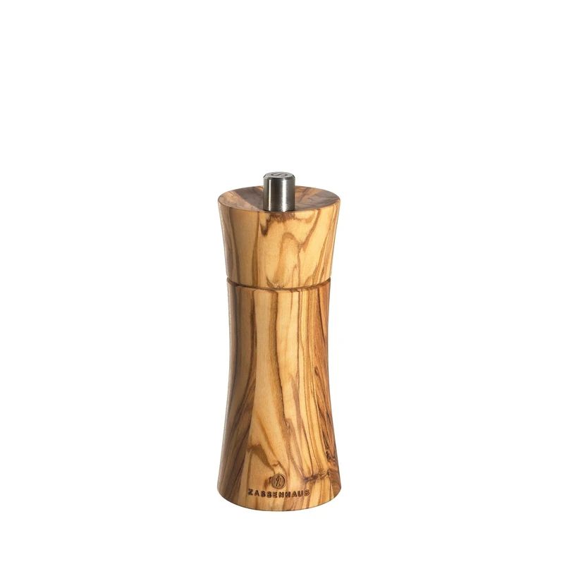 Zassenhaus Frankfurt 022414 Salt Mill Olive Wood Grinder Made in Germany Height 14 cm Diameter 5.4 cm High Performance Ceramic