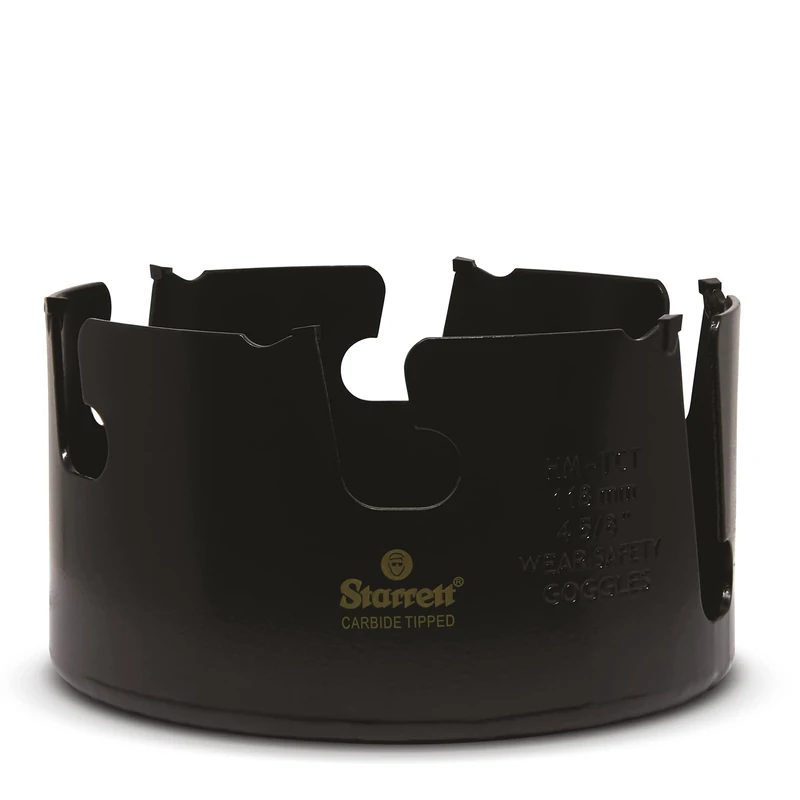 Starrett Tungsten Carbide Tipped Holesaw - MPH0458 Multi Purpose Cut TCT Hole Saw Cutter - For Wood MDF Plastics Ceramic Wall Tiles - 118 mm