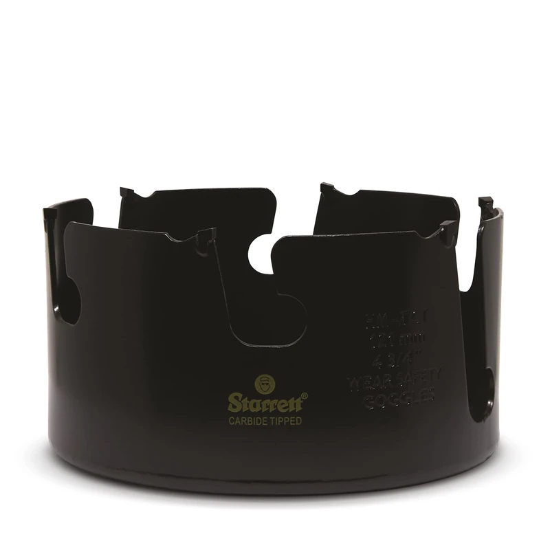 Starrett Tungsten Carbide Tipped Holesaw - MPH0434 Multi Purpose Cut TCT Hole Saw Cutter - For Wood MDF Plastics Ceramic Wall Tiles - 121mm