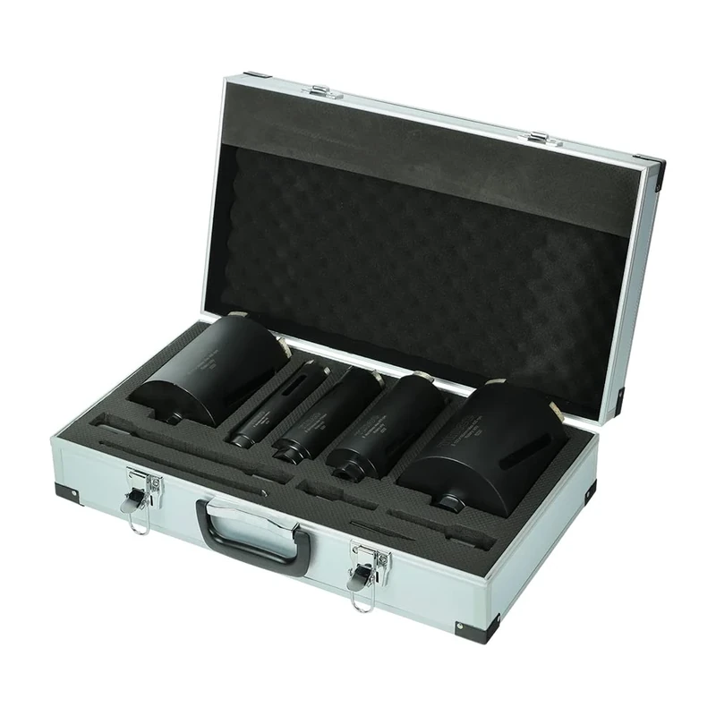 TIMCO Dry Diamond Core Drill Kit - 5pcs - Five of The Most Popular Sizes and Accessories in an Aluminium case