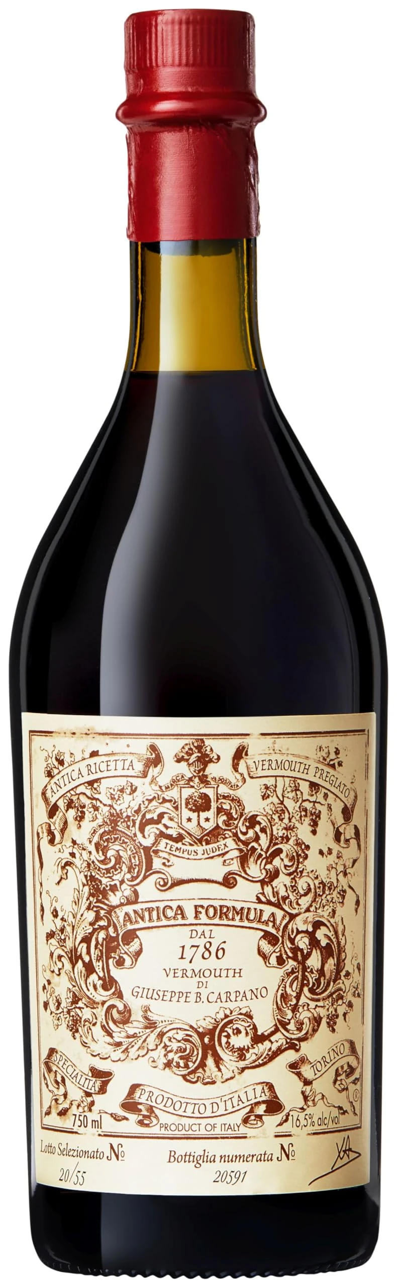 Carpano Antica Formula Vermouth Rosso, 100cl, 16.5% ABV, Italian Red Vermouth, White Wines from Italy with Premium Botanicals, Ideal for Negroni Sbagliato, Original Recipe, Gift Idea