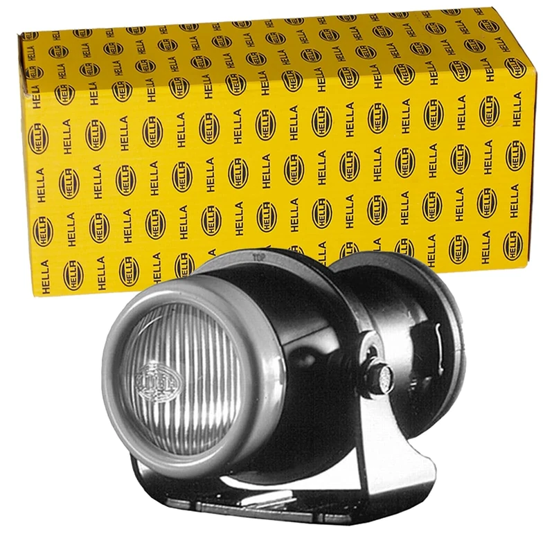 HELLA 1NL 008 090-001 DE/Halogen-Front Fog Light - Micro DE - 12V - round - Fitting - Patterned diffusing lens - right/left