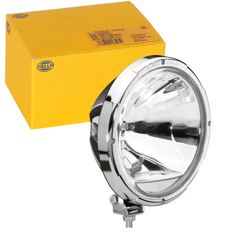 HELLA 1F8 009 797-341 Halogen/Halogen-Spotlight - Rallye 3003 - 12/24V - round - Reference number: 50 - Bolted - Clear diffusing lens - Lens Colour: Crystal clear - right/left