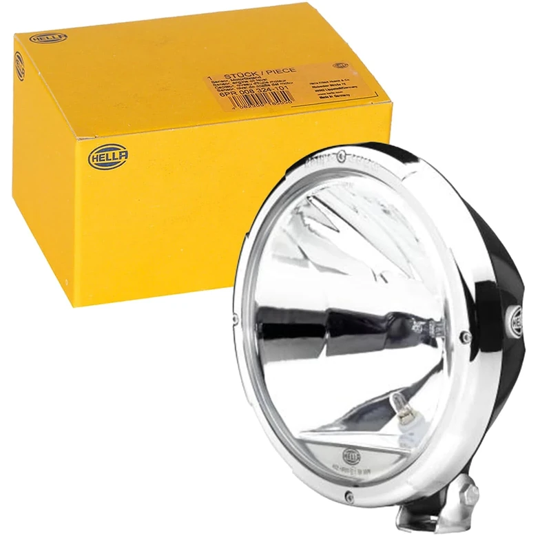 HELLA 1F8 009 797-321 Halogen/Halogen-Spotlight - Rallye 3003 - 12/24V - Round - Reference number: 50 - Bolted - Clear diffusing lens - Lens Colour: Crystal clear - right/left