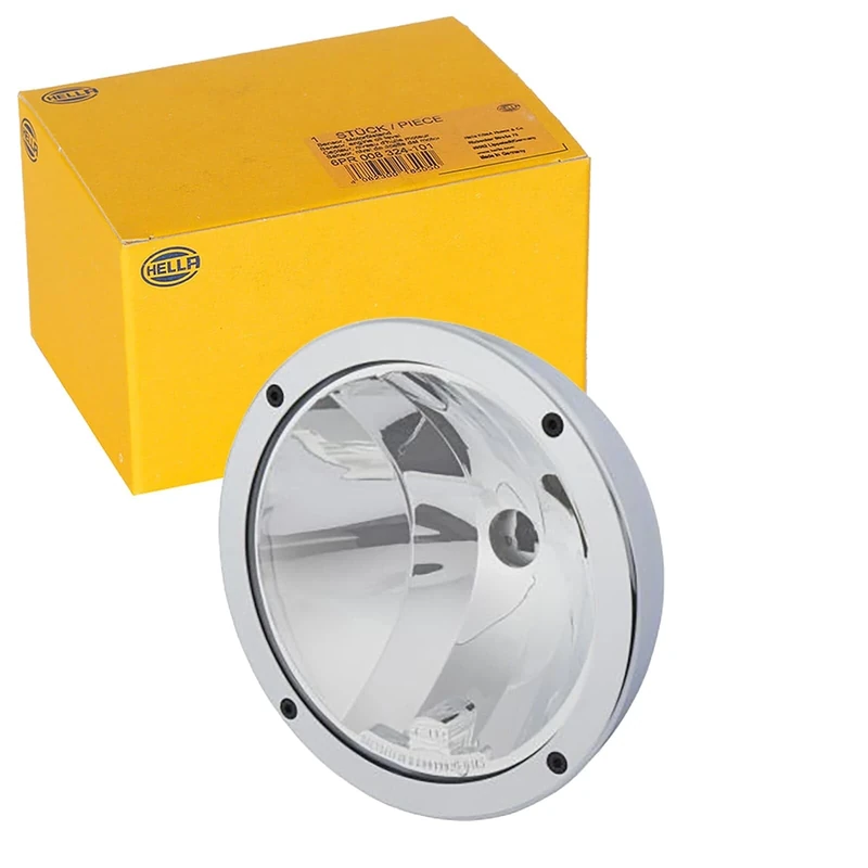HELLA 1F3 009 094-071 Halogen-Spotlight - Luminator Compact - 12/24V - Round - Reference number: 17.5 - Bolted - Clear diffusing lens - Lens Colour: Crystal clear - Cable: 800mm - left/right