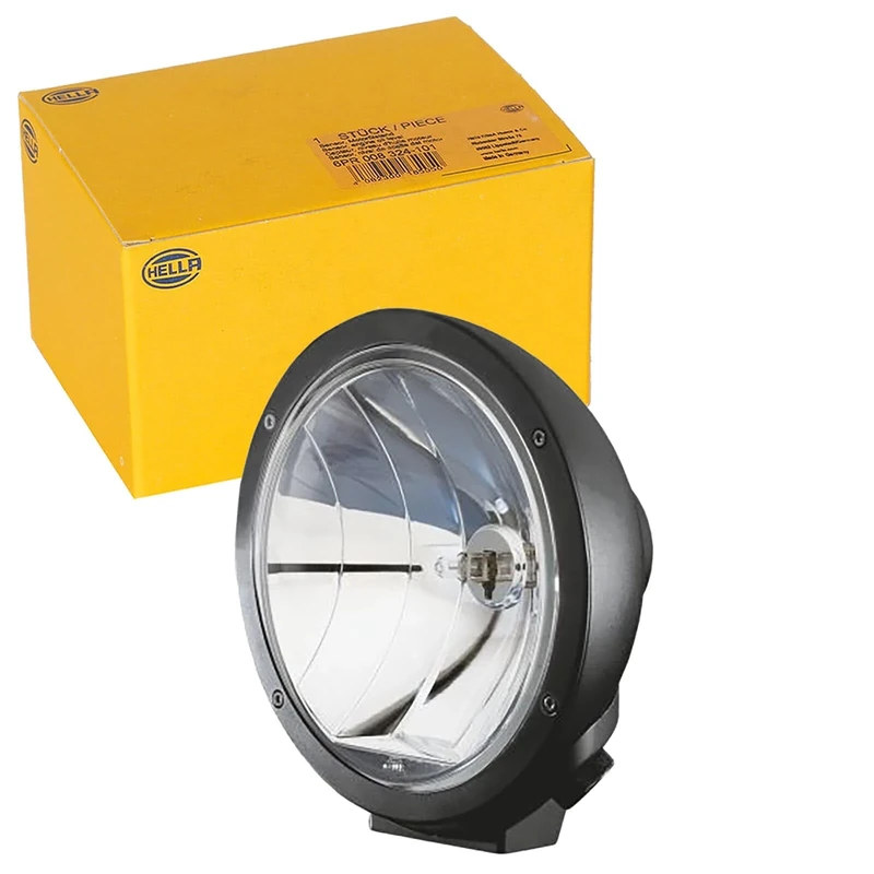 HELLA 1F3 009 094-061 Halogen-Spotlight - Luminator Compact - 12/24V - Round - Reference number: 17.5 - Bolted - Clear diffusing lens - Lens Colour: Crystal clear - Cable: 800mm - right/left