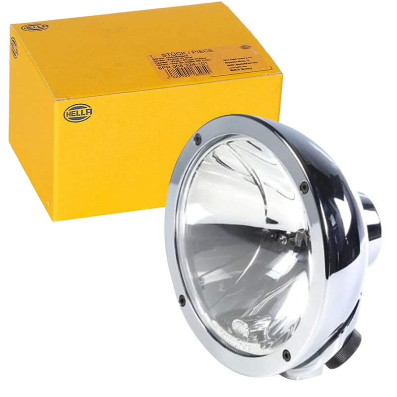 HELLA 1F3 009 094-031 Halogen-Spotlight - Luminator Compact - 24/12V - Round - Reference number: 37.5 - Bolted - Clear diffusing lens - Lens Colour: Crystal clear - Cable: 800mm - left/right