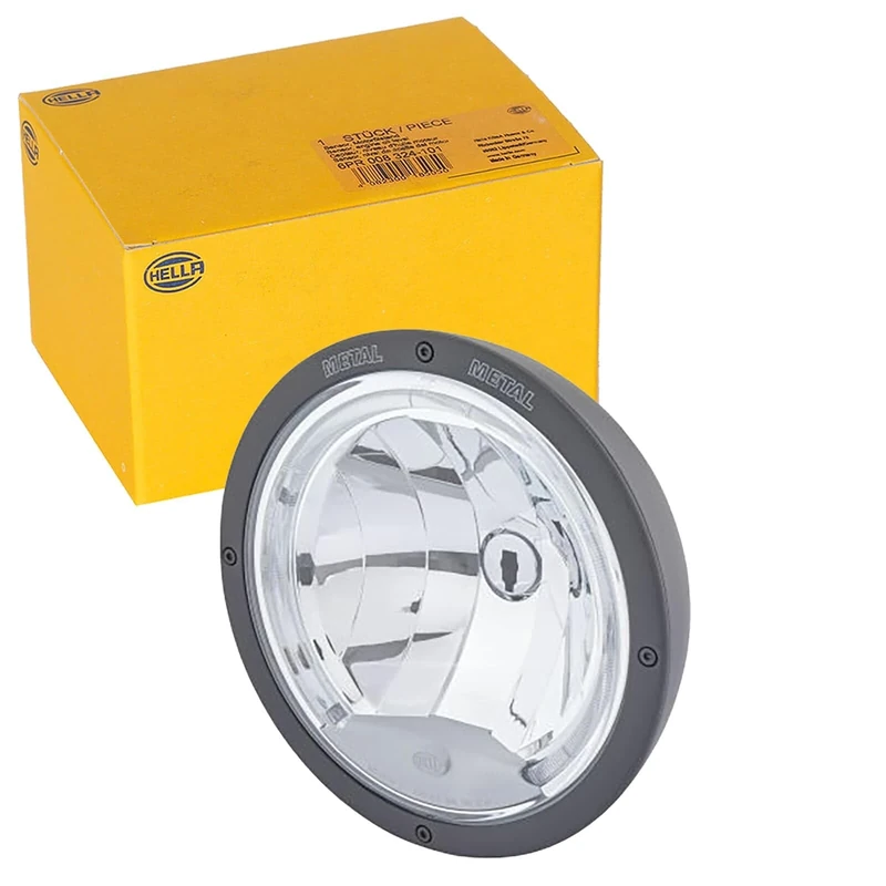 HELLA 1F8 007 560-201 Hybrid-Spotlight - Luminator Metal Celis - 12/24V - Round - Reference number: 17.5 - Bolted - Clear diffusing lens - Lens Colour: Crystal clear - Cable: 800mm - right/left