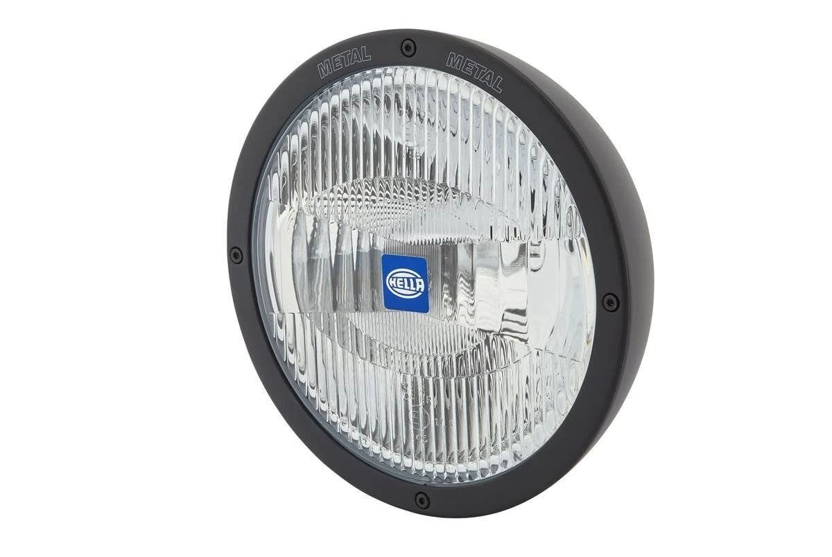 HELLA 1F8 007 560-011 Halogen-Spotlight - Luminator Metal - 12/24V - Round - Reference number: 17.5 - Bolted - Patterned diffusing lens - Lens Colour: Crystal clear - Cable: 800mm - left/right