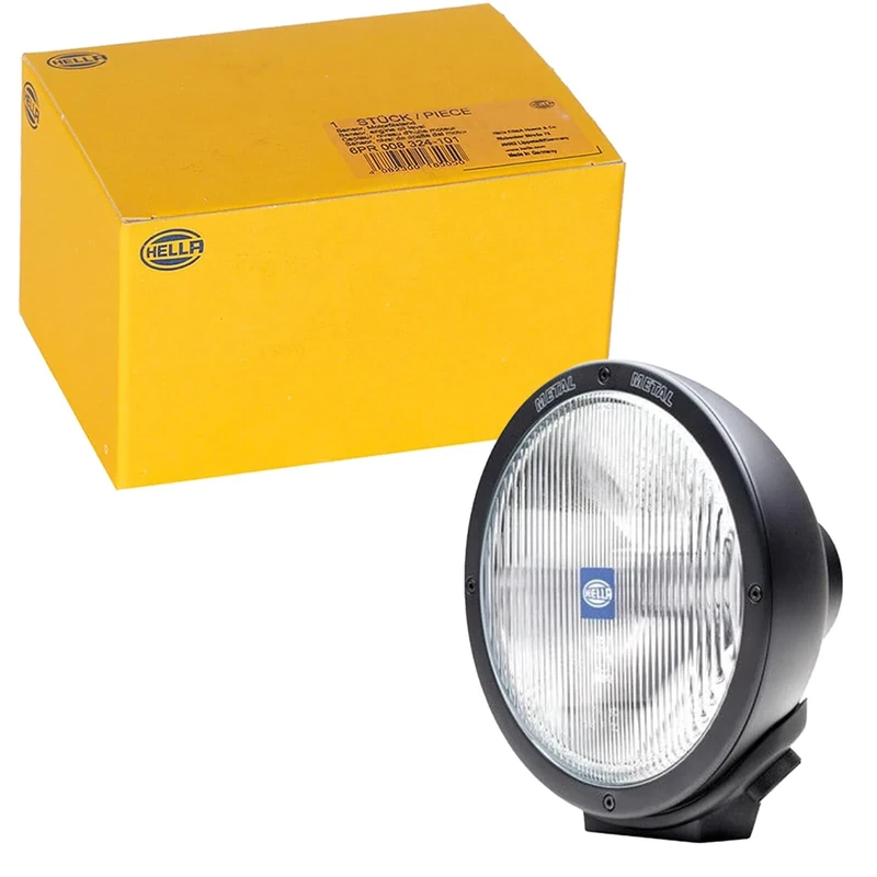 HELLA 1N8 007 560-031 Halogen-Front Fog Light - Luminator Metal - 24/12V - round - mounting/Bracket mounting - Patterned diffusing lens - Lens Colour: transparent - right/left