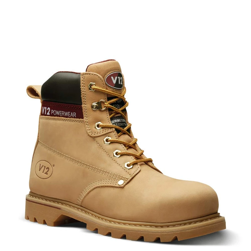V12 Unisex Adults Boulder Safety Boots, Gold Honey Nubuck, 10 UK - Image 1