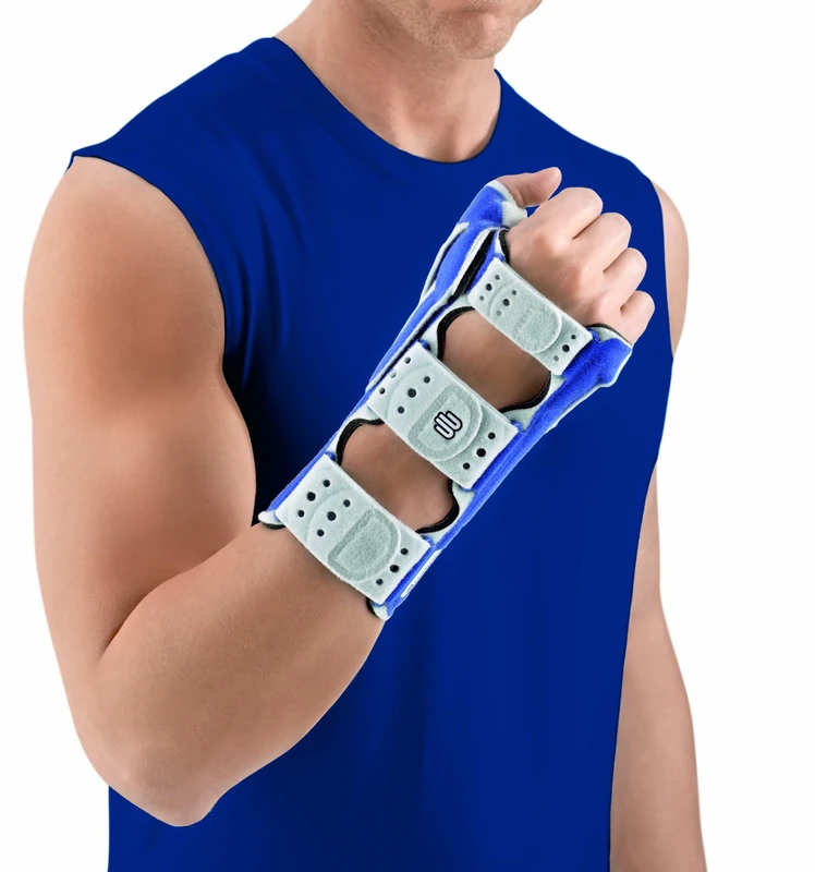 BAUERFEIND Wrist and Thumb Brace, ManuLoc Rhizo, Titanium, Left, Size 1