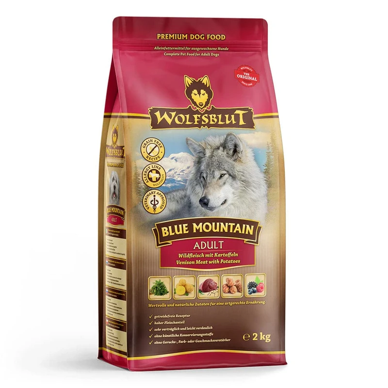 Wolfsblut - Blue Mountain - 2 kg - Game Meat - Dry Food - Dog Food - Grain Free