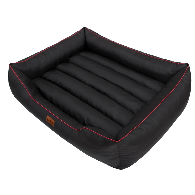 Hobbydog Cordura Comfort Dog Bed, 2X-Large, Black/Red Piping