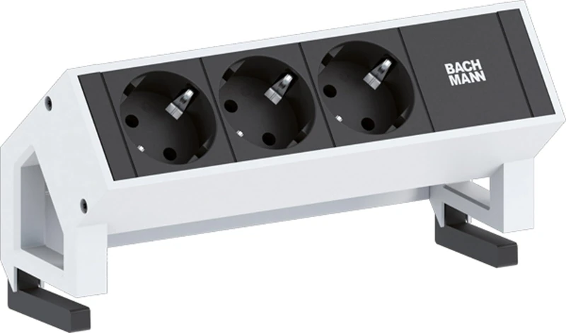 Bachmann DESK2-3xSchuko Power strip - ALU -, 902.4048 (Power strip -