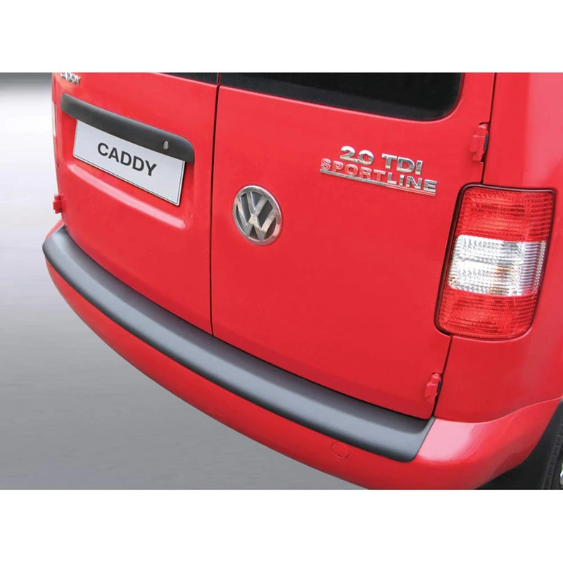 RGM ABS Rear bumper protector compatible with Volkswagen Caddy II 2004-2015 (for painted bumpers) Black