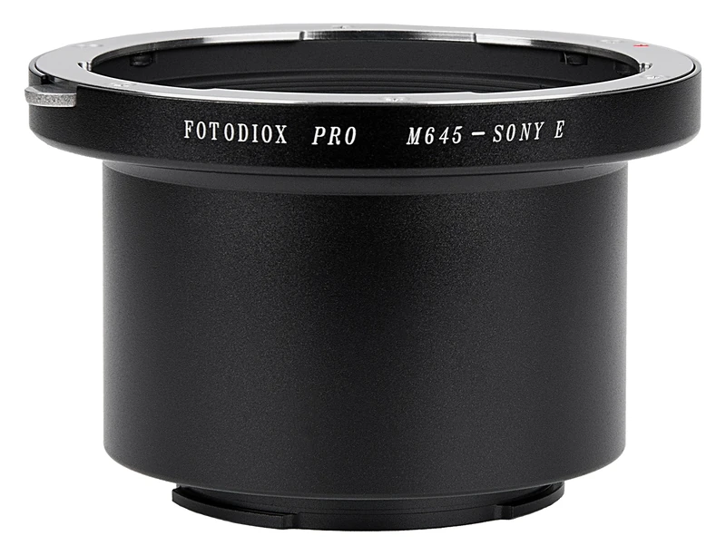 Fotodiox Pro Lens Mount Adapter - Mamiya 645 (M645) Mount Lenses to Sony Alpha E-Mount Mirrorless Camera Body