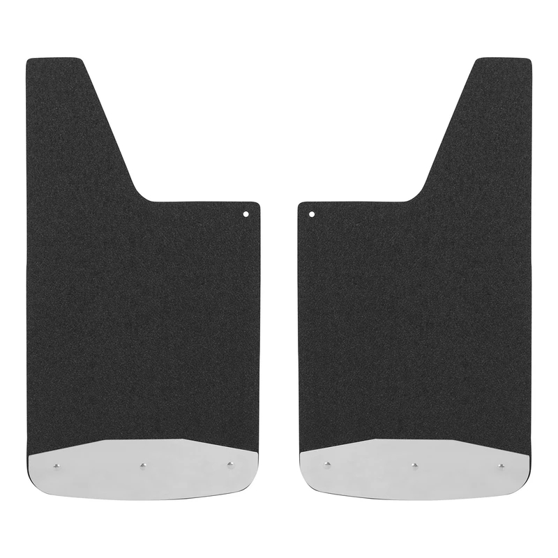 LUVERNE 251223 Universal Front or Rear 12-Inch x 23-Inch Textured Rubber Mud Guards with Stainless Steel Plates