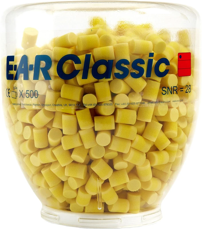 3M E-A-R Classic Earplugs, 28 DB, Refill Bottle, 500 Pairs /Bottle, PD-01-001