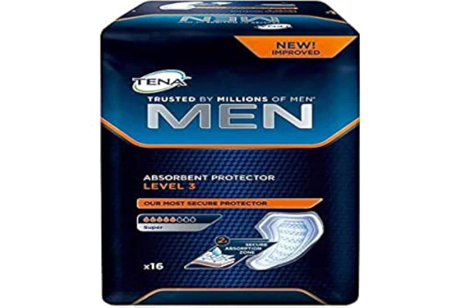 TENA 750830 Men Level 3 Incontinence Pad (Pack of 16)