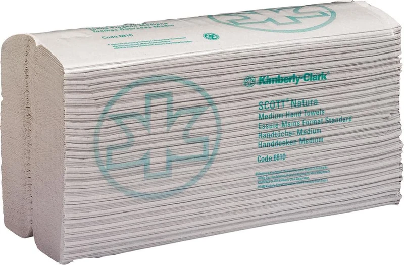 Hostess NATURA, 6810, Folded Hand Towels, 2 Ply, White, medium, 20 packs x 140 sheets - Image 1