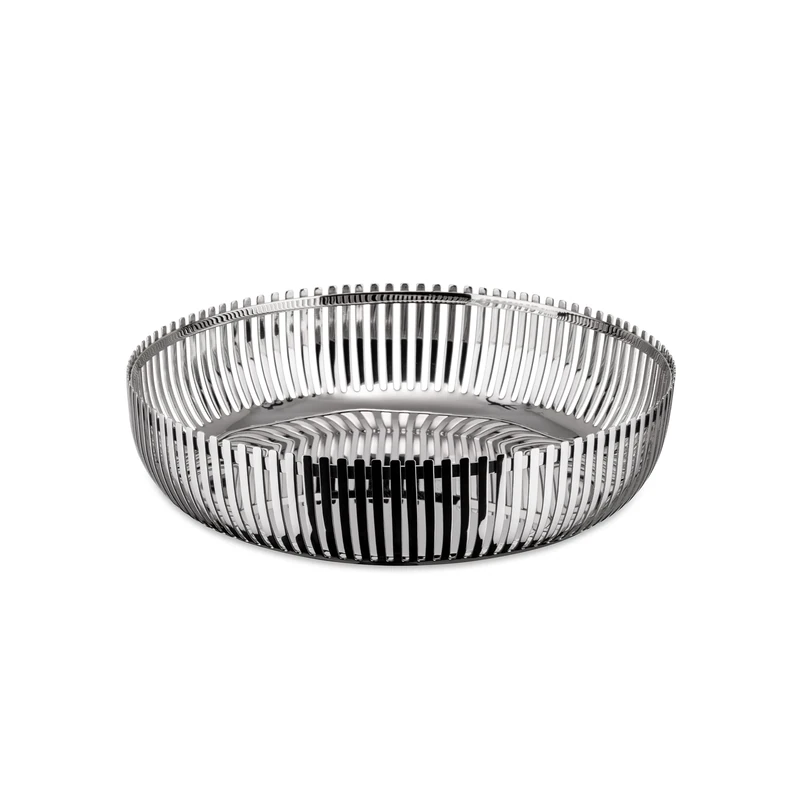 Alessi PCH02/20 - Design Perforated Kitchen Basket, 18/10 Polished Stainless Steel, 20 cm