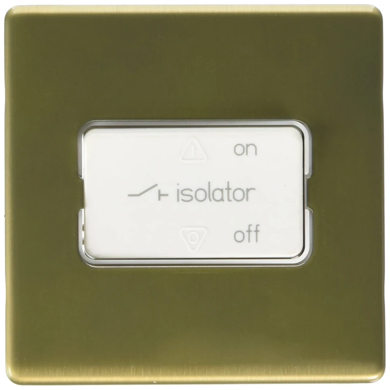 MK Aspect K24859SAGW Three Pole Fan Isolator - Satin Gold