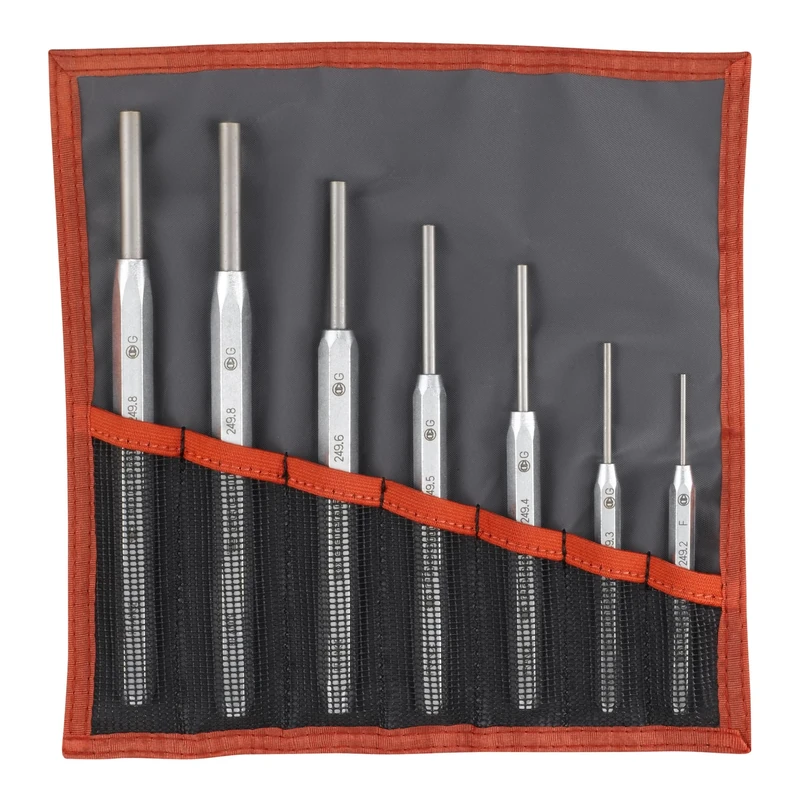 Facom 248.JT7PB Set of 7 Pin Punches in Case 2 to 10 mm