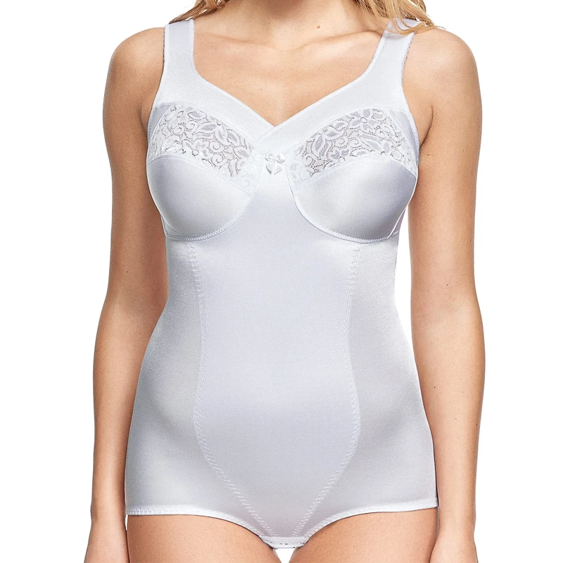 Susa Women's Damen Korselett mit Shape-Effekt Bodysuit, White (White 003), 46D