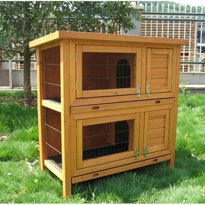 36" Double Hutch Guinea Pig Hutch With Sliding Tray BB-36-DH-TR Bunny Business