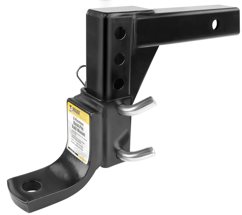 MAXXHAUL 70067 Trailer Hitch - 8-Position Adjustable Ball Mount Tow Hitch - 5000 lbs. GTW Capacity, Black
