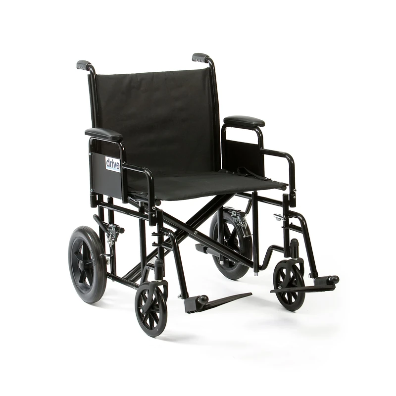 Drive Bariatric / Heavy Duty Steel Transport Chair with 22" Seat Width