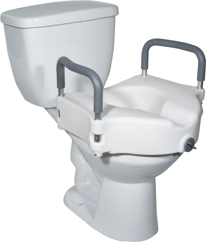 Drive Devilbiss 2 in 1 Elevated Toilet Seat Removable Arms Raised Disability Aid Universal