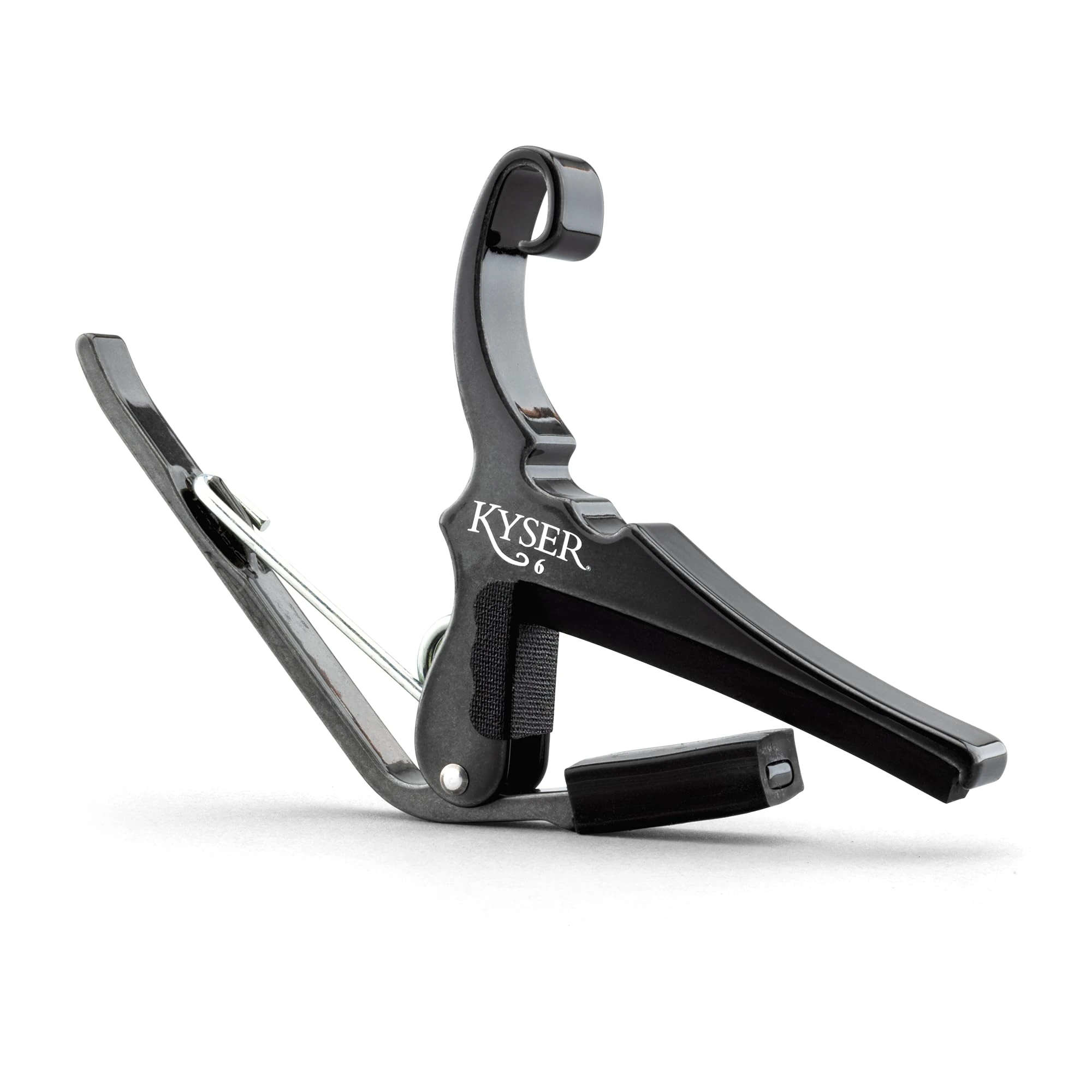 Kyser Quick-Change Capo for 6-string acoustic guitars, Black Chrome, KG6BC