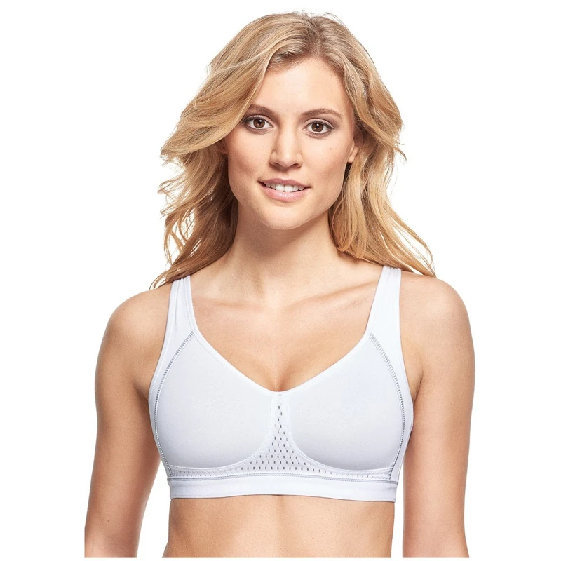 Susa Women's Damen Sport-BH ohne Bügel 7316 Bra, White (White 003), 42DD - Image 1