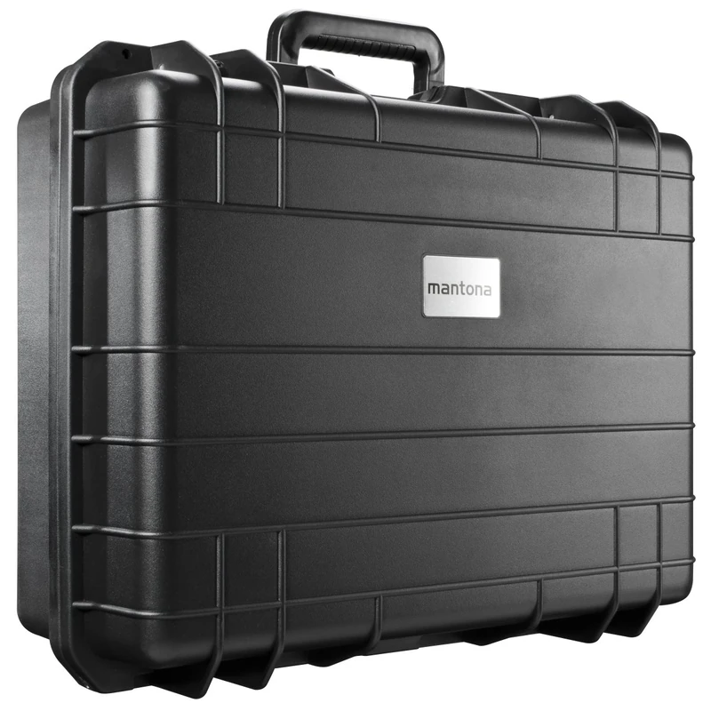 Mantona Outdoor photo protective case L (suitable for DSLR camera, GoPro action cam, photo equipment and much more., size L, waterproof, shockproof, dustproof) black