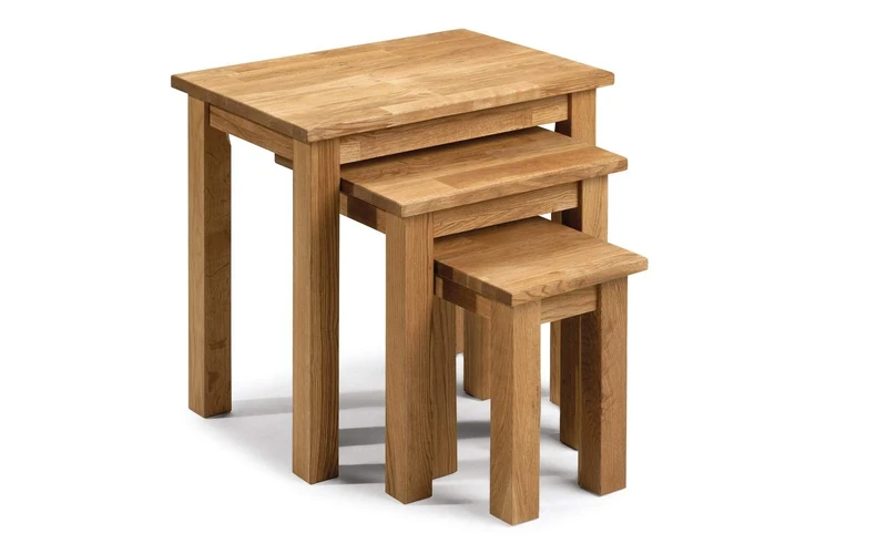 Julian Bowen Coxmoor Nest Of 3 Tables - Oak Nesting