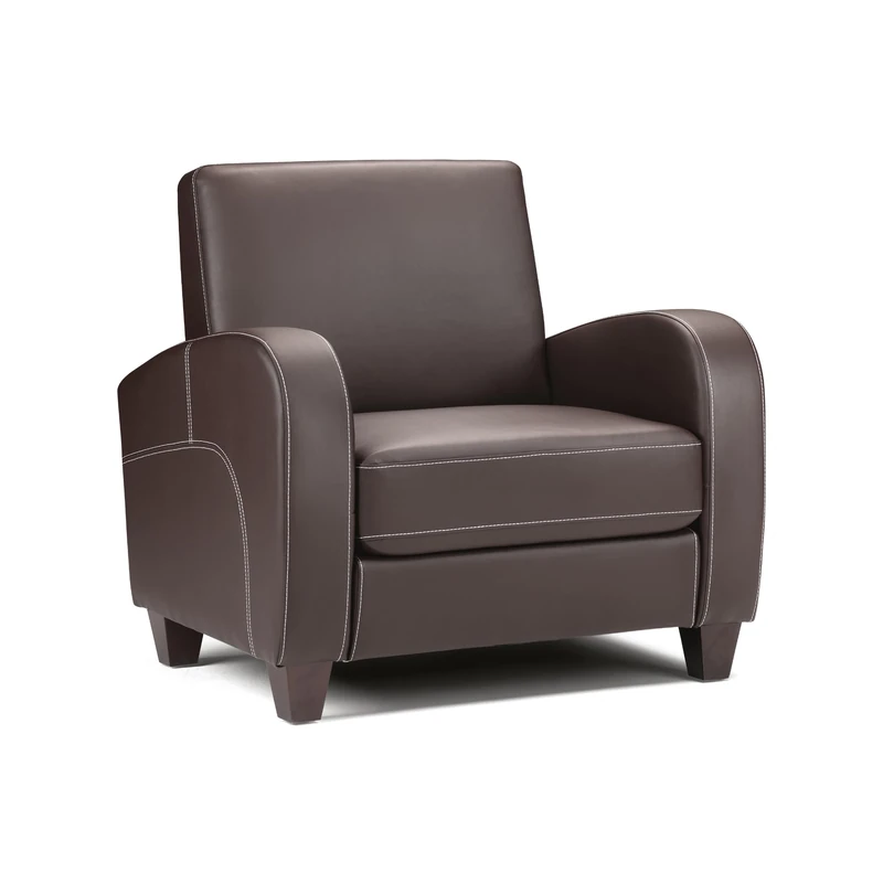 Julian Bowen Vivo Armchair, Brown Faux Leather