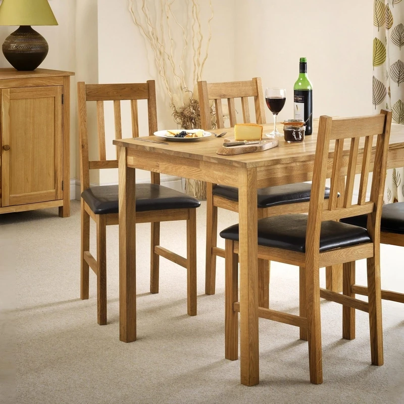 Julian Bowen Oak Wood Coxmoor Dining Chairs Set of 2