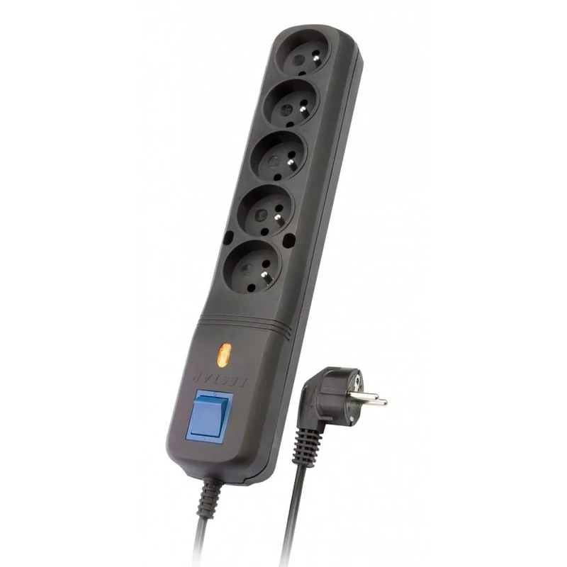 LESTAR 1966000422 Power Extension 5 m 230 AC Outlet(s) Indoor Black