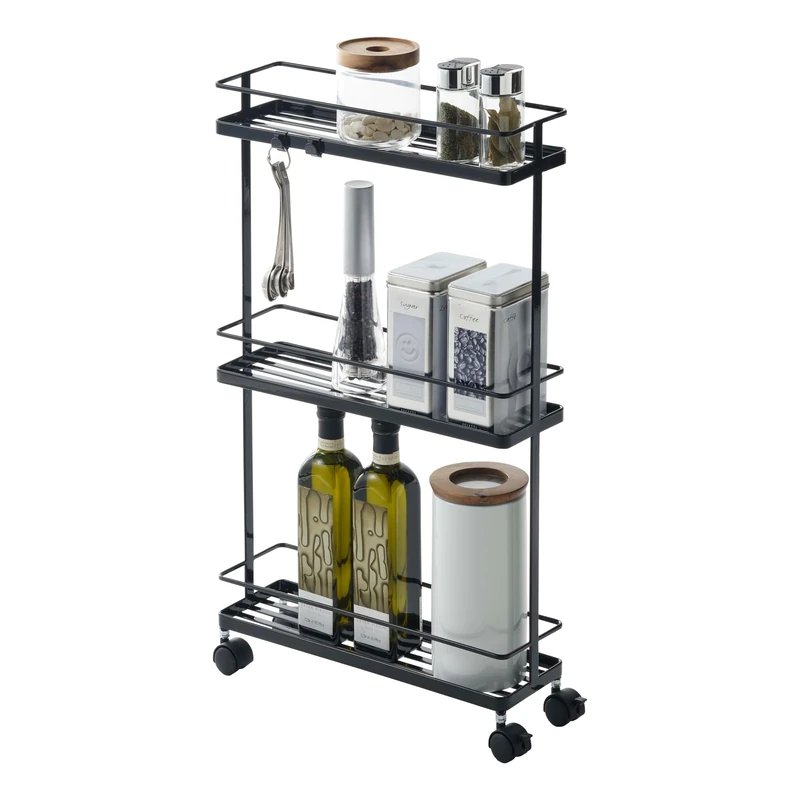 Yamazaki Storage cart, Steel, Black, One size