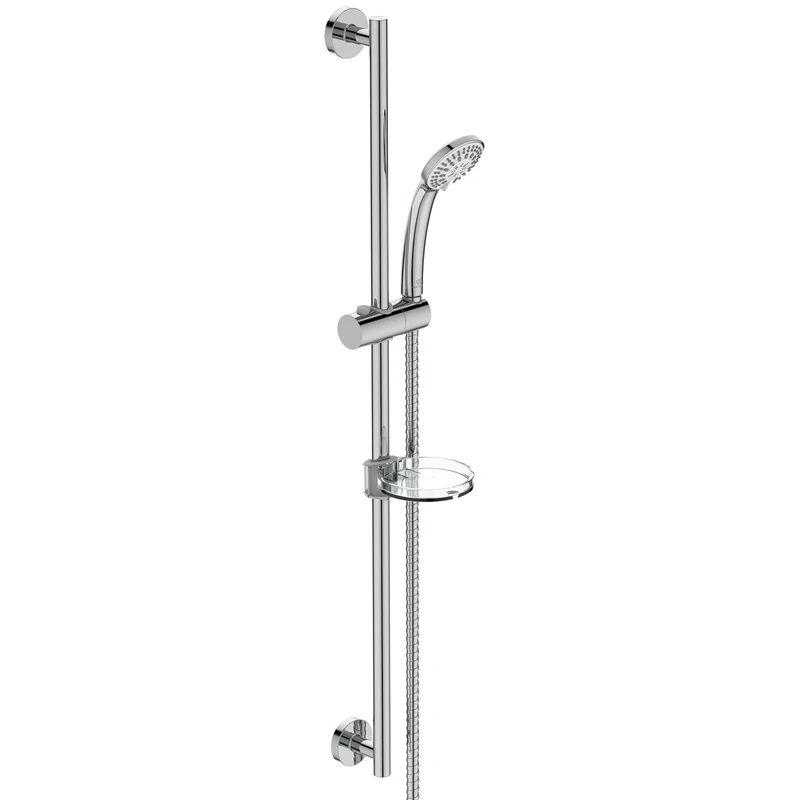 Ideal Standard Idealrain B9504AA Shower Combination Set 90 cm Wall Bar with Adjustable Shower Head with 3 Settings